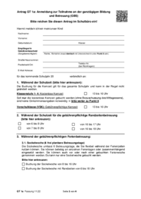 Formular GT-1a – Neuanmeldung GBS 11.2022 PDF Thumbnail